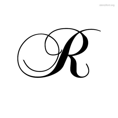 Letter r tattoo is considered as an initial tattoo. Elegant Stencil R | Tattoo lettering fonts, Stencil font ...