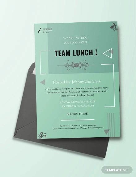 39 Lunch Invitation Designs And Templates Psd Ai