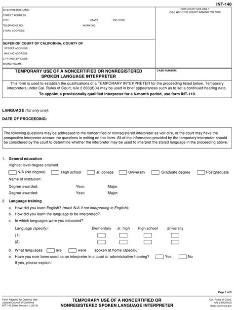 Form Int Fill Out Sign Online And Download Fillable Pdf California Templateroller