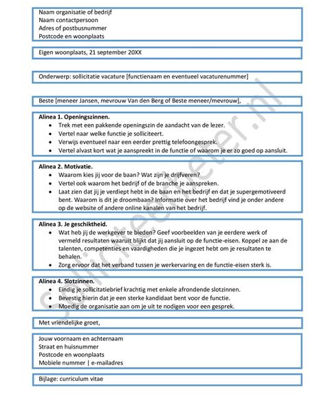 Opbouw Motivatiebrief Of Sollicitatiebrief Tips Voorb Vrogue Co