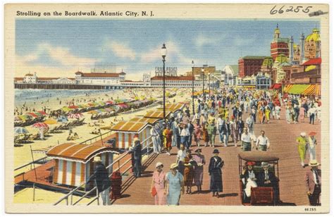 Strolling On The Boardwalk Atlantic City N J Digital Commonwealth