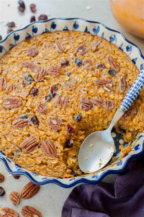 baked pumpkin oatmeal delicious fall breakfast everyday delicious