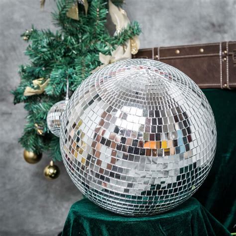 20 Inch Wide Large Glass Hanging Party Disco Mirror Ball Wedding