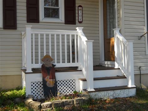Front Porch Steps With Railing Front Yard Front Door Entry Way Nj Carl