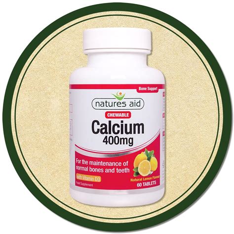 Check spelling or type a new query. Natures Aid Chewable Calcium, 400 mg with Vitamin D3, 60 ...