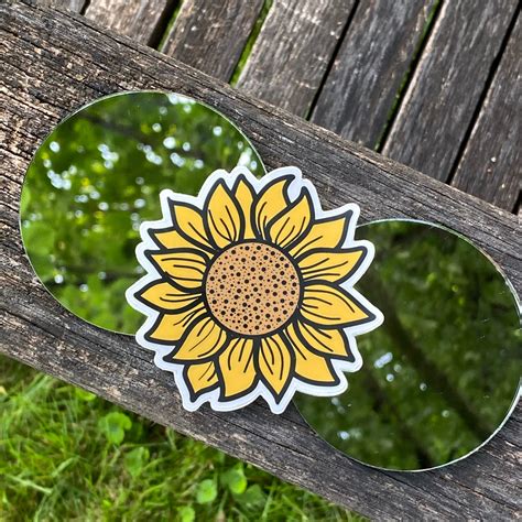 Sunflower Sticker Etsy