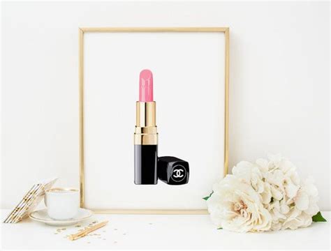 Lipstick Chanel Poster Rouge Pink Lipstick Lipstick Poster Makeup