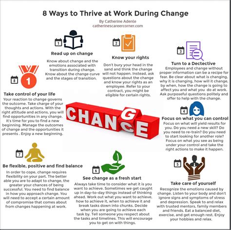 How To Cope With Change At Work 10 Ways Work Infographic Work
