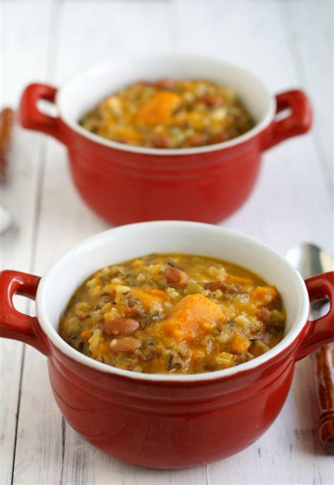 You'll find mostly dump and go recipes for vegetarian tomato detox, chicken noodle, beef, potato, bean, and even easy mexican soup! Slow Cooker Sweet Potato Wild Rice Soup. - Recipes for Diabetes-Weight Loss-Fitness