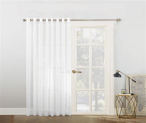 Extra wide panels can also be used to cover large window areas! No. 918 Emily Voile Sliding Door Patio Solid Semi-Sheer ...