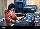 Swiss musician Patrick Moraz in a mobile studio in 1982 Stock Photo - Alamy