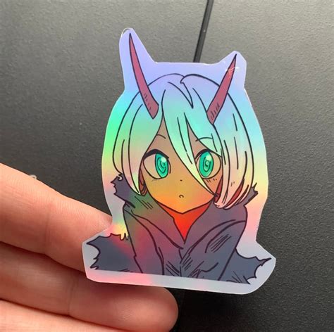 Zero Two My Darling In The Franxx Waterproof Stickers Etsy