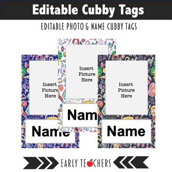 Editable Cubby Name Tags By Jasmine Ansah Tpt