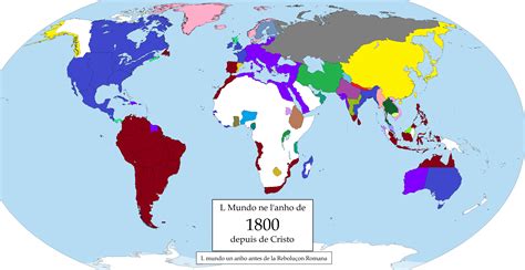 The World In 1800 One Year Before The Roman Revolution Imaginarymaps