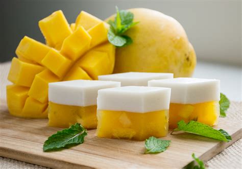 Mango Coconut Jelly Cubes Woon Mamuang Asian Inspirations