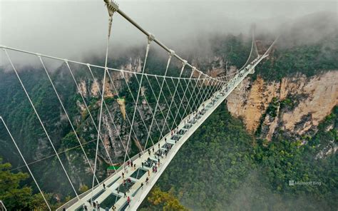 Zhangjiajie Glass Bridge Hunan China Bing Wallpapers Sonu Rai