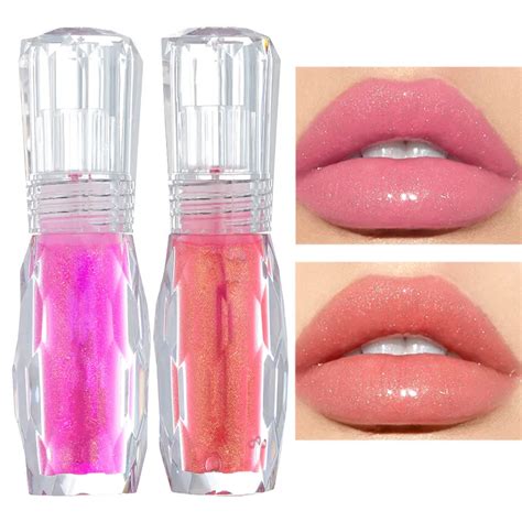 3d Glossy Lip Tint Care Serum Plump Lip Gloss Glitter Liquid Lipstick Shimmer Nude Lip Tattoo
