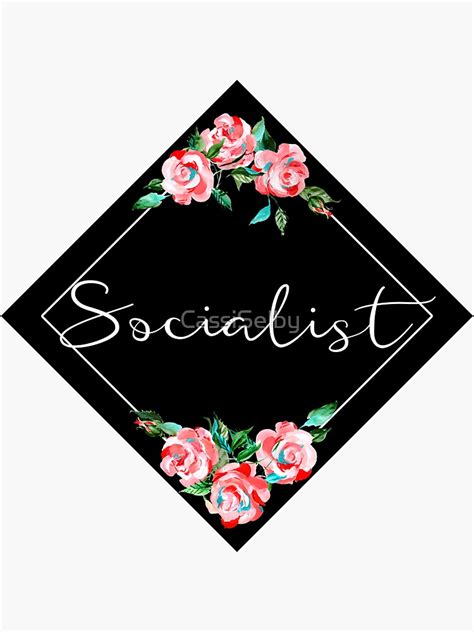 Democratic Socialist Red Rose Floral Symbol Trending Sticker By