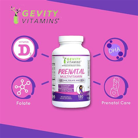 Gevity Vitamins Prenatal Multivitamin All Natural Supplement