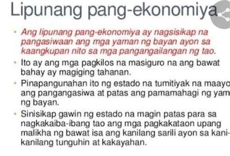 Ano Ang Iyong Naunawaan Tungkol Sa Lipunang Pang Ekonomiya Brainly Ph