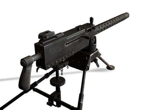M1919 Browning Machine Gun 3d Model Cgtrader