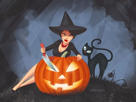 Halloween 2013 Pin Up And Cartoon Girls Art Vintage And Modern Artworks