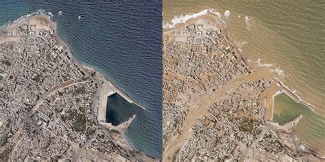 Libya Floods Satellite Images Show Scale Of Devastation