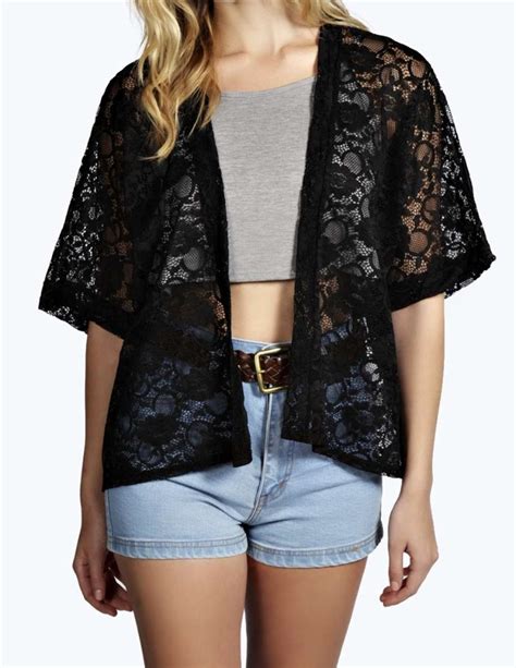 Black Lace Kimono For Women Short Sleeve Casual Summer Clothing Buy