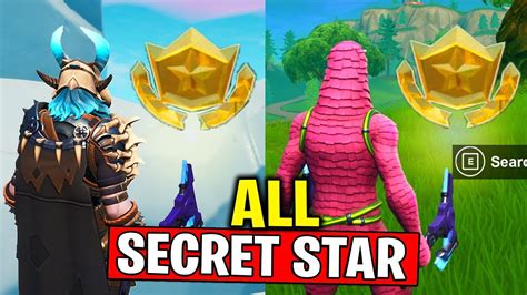 All Secret Battle Star Locations Week 1 To Week 4 Secret Battle Star