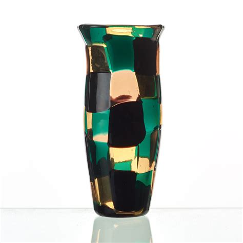 Fulvio Bianconi A Pezzato Glass Vase Venini Murano Italy 1950 S Bukowskis