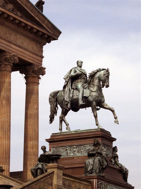 Equestrian Statue Of Frederick William Iv In Front Of The Alte