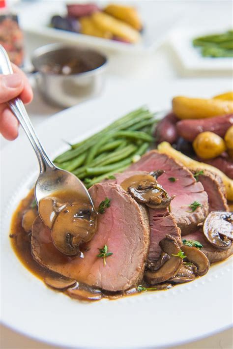 Serve the beef tenderloin with the sauce. Easy Roasted Beef Tenderloin with Mushroom Pan Sauce ...