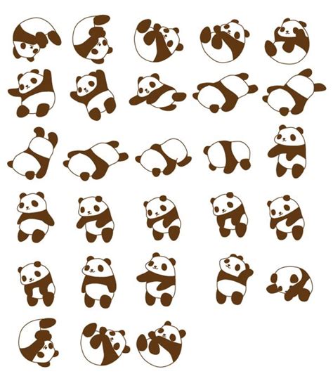 Rolling Panda Cute Panda Drawing