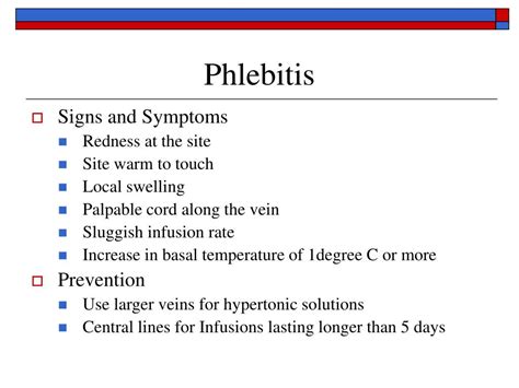 Ppt Complications Of Intravenous Therapy Powerpoint Presentation Id