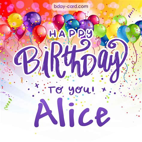 Birthday Images For Alice 💐 — Free Happy Bday Pictures And Photos