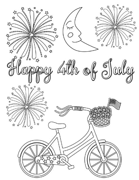 Welcome independence day with these free printable 4th of july coloring pages! Free Printable Fourth of July Coloring Pages: 4 Designs
