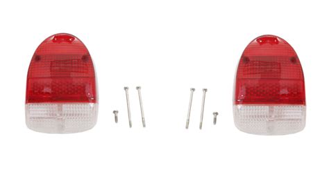 Left And Right 2 Rear Tail Light Lens Set Red For Volkswagen Vw 1968