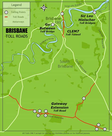 Brisbane Toll Roads Map