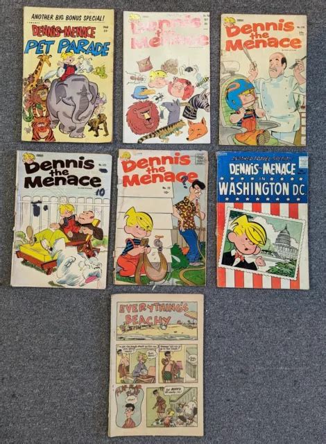 Lot Of 7 Vintage Dennis The Menace Comics Fawcett 199 Picclick