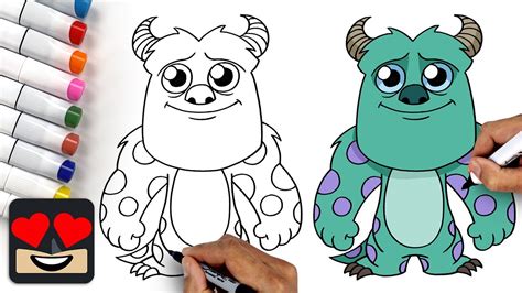 how to draw sully monsters inc youtube
