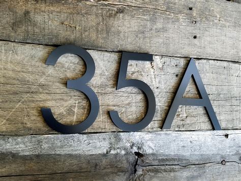 4 Black Modern House Numbers Stud Mounted Address Etsy In 2020