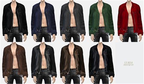 Sims4 Marigold Accleather Jacket Leather Jacket Men Clothing