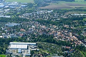 Radeburg von oben - Gesamtübersicht des Stadtgebietes in Radeburg im ...