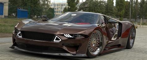 Ford Mustang Supercar Sells The Mid Engine Layout In 3d Render Video