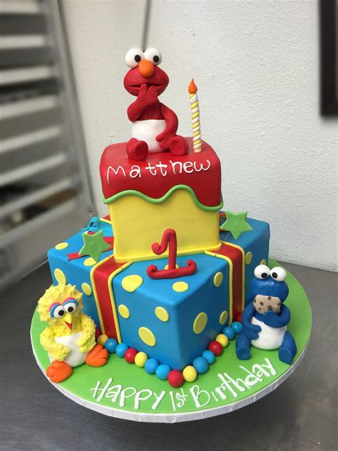 Baby Sesame Street Cake Sesame Street Cake Shower Cakes Baby Shower