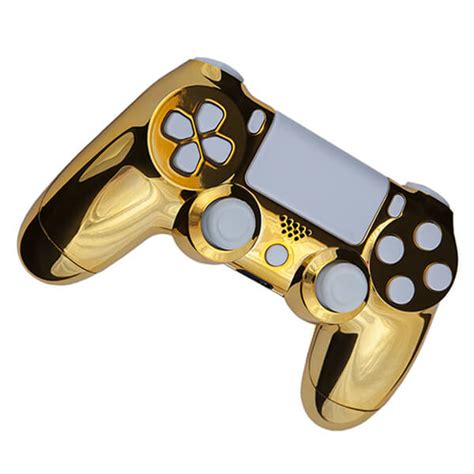 Playstation Dualshock 4 Custom Controller Gold And White Games