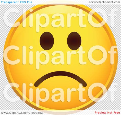 Clipart Yellow Cartoon Smiley Emoticon Face Frowning 2 Royalty Free