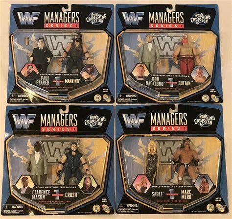 Moc Wwf Jakks Managers Series 1 Complete Set 1997 Mankind Crush Sable