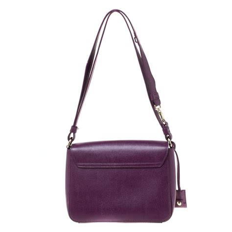 Furla Purple Leather Metropolis Shoulder Bag Lyst