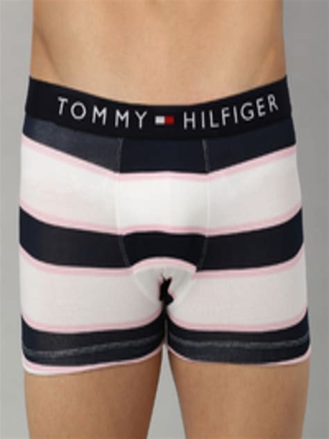 Buy Tommy Hilfiger Men White Navy Blue Striped Trunk P0AB4128 Trunk